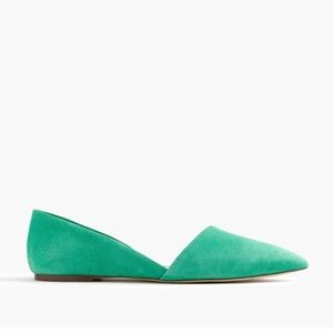 J Crew Sloan suede d’orsay flats festive green size 8